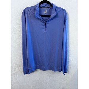 Johnnie O freeborne performance 1/4 zip blue pullover mens size medium